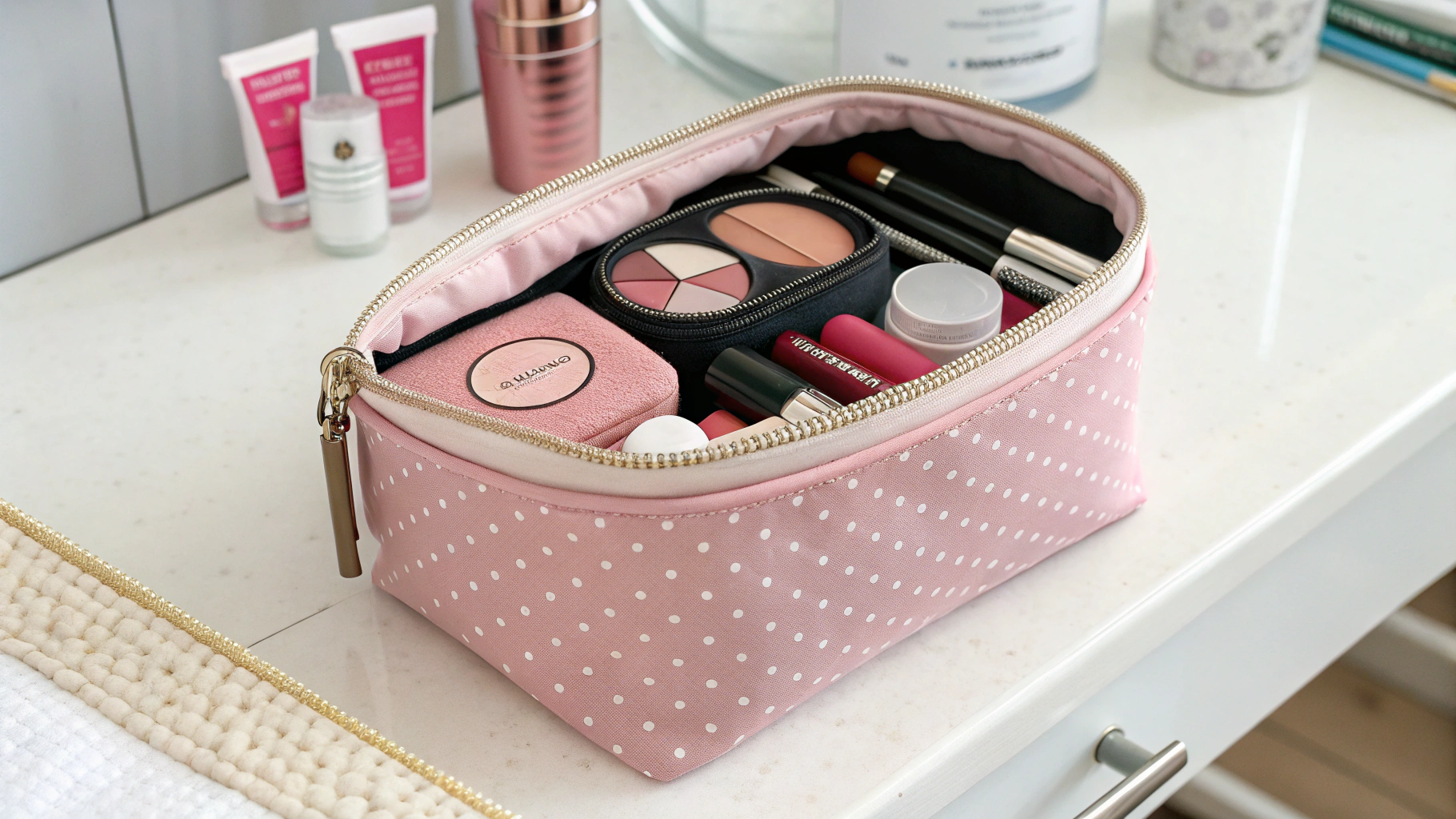 #[cosmetic bag with multiple compartments](https://placehold.co/600x400 